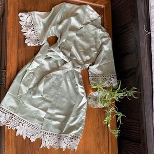 Silky robe wedding favor kid size 8
